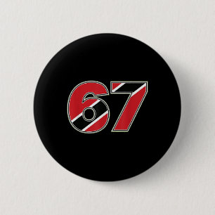 67 Trinidad Togo Flag Number Design  6 Cm Round Badge