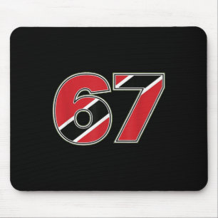 67 Trinidad Togo Flag Number Design Mouse Mat
