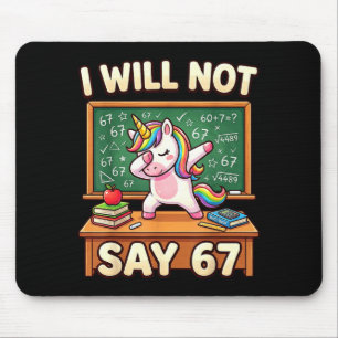 67 Unicorn For Girls Six Seven Meme Brainrot Funny Mouse Mat