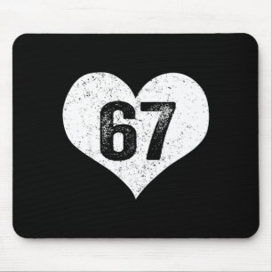 67 Valentine Funny Six Seven 6 7 Meme Gen Alpha Sl Mouse Mat