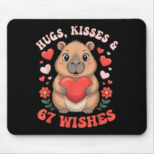 67 Valentines Capybara Wishes Cute Meme Hearts Say Mouse Mat