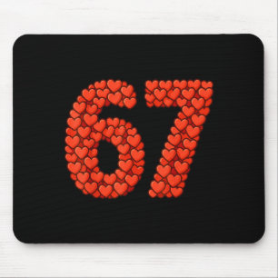 67 Valentines Day Meme Six Seven Hearts Boys Girls Mouse Mat