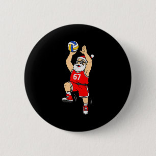 67 Volleyball Santa Six Seven Meme Christmas Srt M 6 Cm Round Badge