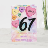 67 Watercolor Heart Valetine's Day Card