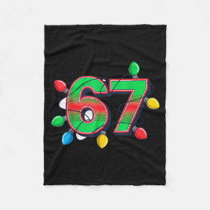 67 Xmas Lights Tacky Meme Design  Fleece Blanket