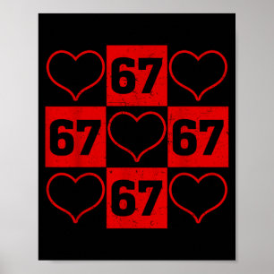 67 Xoxo Cute Heart Valentine’s Day 6 7 Six Seven M Poster