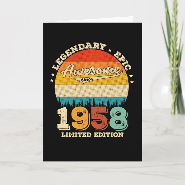 67 Year Old Bday 1958 Awesome 67th Birthday Gift Card (Front)