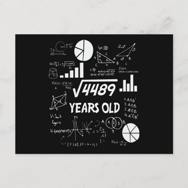 67 Year Old Bday Math Teacher 67th Birthday Gift Postcard (Front)