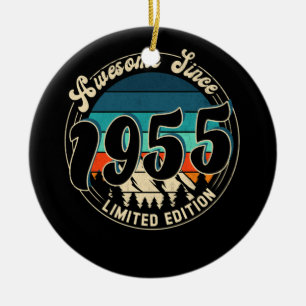 67 Year Old Vintage 67th Year Old Birthday 1955 Ceramic Tree Decoration