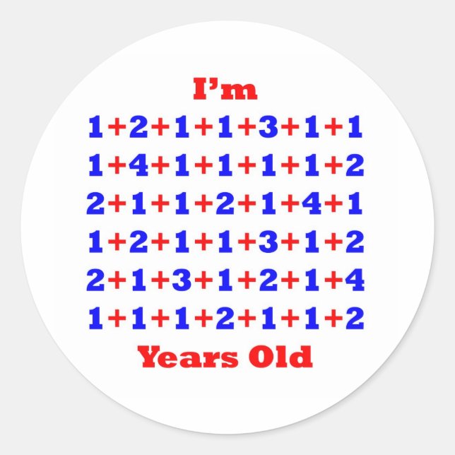 67 Years old! Classic Round Sticker (Front)