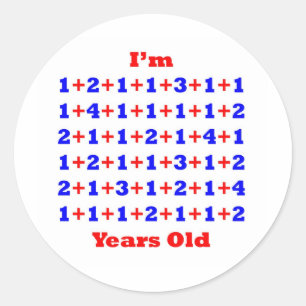 67 Years old! Classic Round Sticker