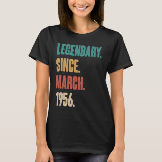 67 Years Old Vintage 1956 Birthday March 67th Deco T-Shirt