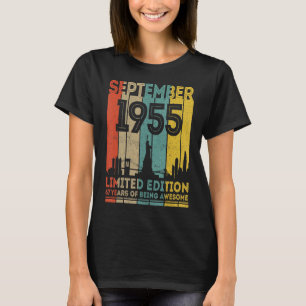 67 Years Old Vintage September 1955 67th Birthday T-Shirt