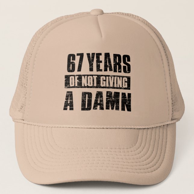 67 years trucker hat (Front)