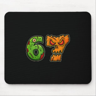 67 Zombie Pumpkin Six Seven Halloween Meme Costume Mouse Mat
