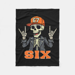 67endy Skeleton – 67 Six Seven Halloween 6 Long Sl Fleece Blanket