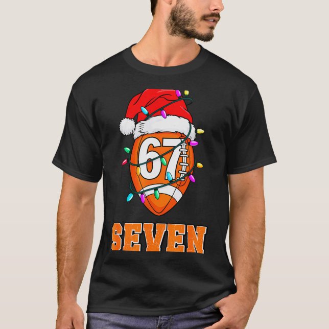 67endy Xmas Football – Six &amp; Seven Matching Co T-Shirt (Front)