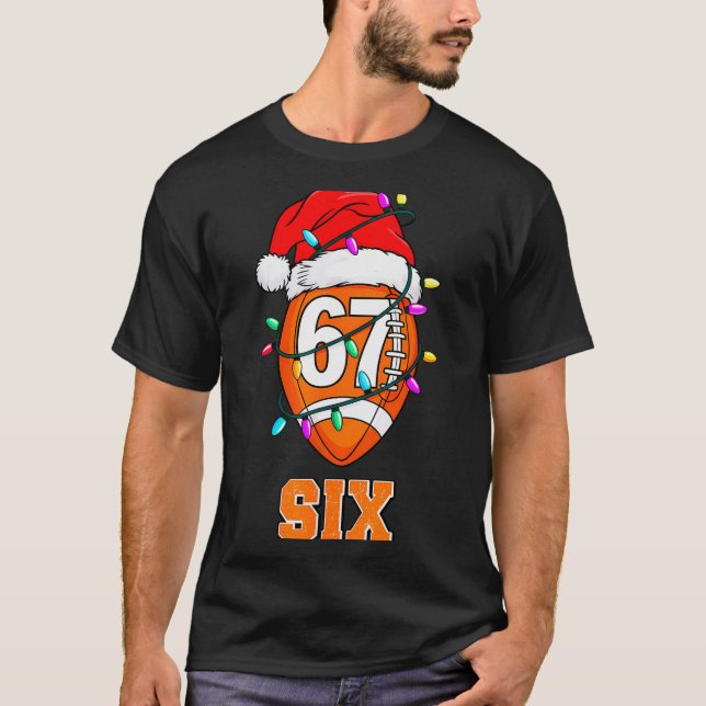 67endy Xmas Football – Six &amp; Seven Matching Co T-Shirt (Front)