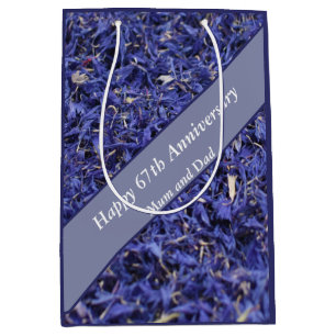 67th Anniversary Editable Medium Gift Bag