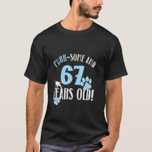 67th Birthday 67 Years Old Cat Mum Cat Lover Birth T-Shirt