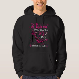 67th Birthday High Heel A Queen Was Born In July 1 Hoodie