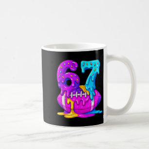 67th Birthday Ice Cream American Football Drip 6 7 Coffee Mug
