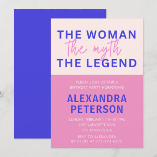 67th birthday invitations Humour Woman Myth Legend