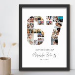 67th Birthday Number 67 Custom Photo Collage Poster<br><div class="desc">Celebrate 67th birthday with this personalised number 67 photo collage poster. This customisable gift is also perfect for wedding anniversary. It's a great way to display precious memories from your wedding and married life. The poster features a collage of photos capturing those special moments, and it can be customised with...</div>