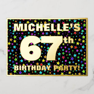 67th Birthday Party — Fun, Colourful Stars Pattern