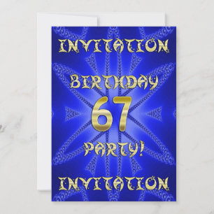 67th Birthday party invitation
