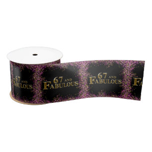 67th Birthday Satin Ribbon