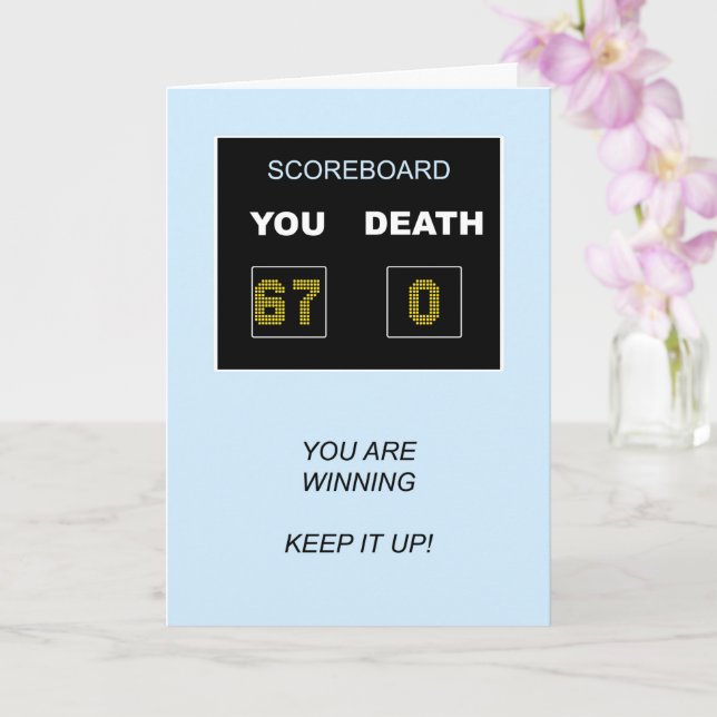 67th Birthday Scoreboard Card (Orchid)