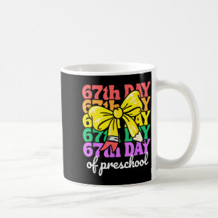 67th Day Of Preschool Girls Coquette Bow 67 Days O Coffee Mug