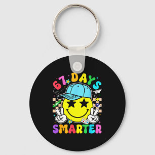 67th Day Of School 67 Days Smarter Teacher Boy Gir Key Ring