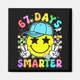 67th Day Of School 67 Days Smarter Teacher Boy Gir Magnet
