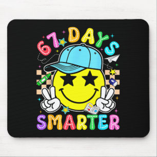67th Day Of School 67 Days Smarter Teacher Boy Gir Mouse Mat
