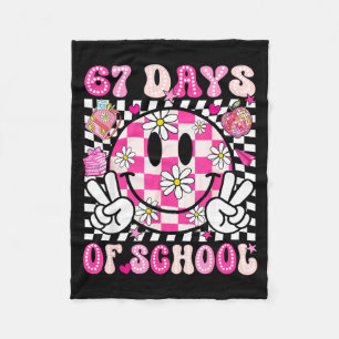 67th Day Of School 67 Days Smarter Teacher Girl Wo Fleece Blanket