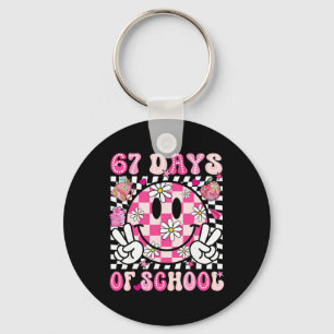 67th Day Of School 67 Days Smarter Teacher Girl Wo Key Ring