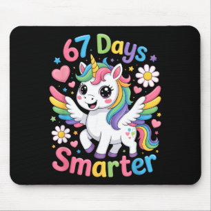 67th Day Of School 67 Days Smarter Unicorn Teacher Mouse Mat