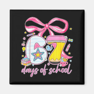 67th Day Of School 67 Six Seven Math Teacher Kids Magnet
