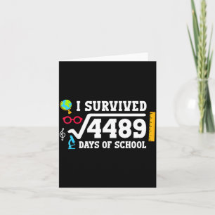 67th Day Of School 67 Square Root 4489 Six Seven B Card