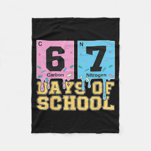 67th Day Of School Chemical Eements Teacher Boy Gi Fleece Blanket