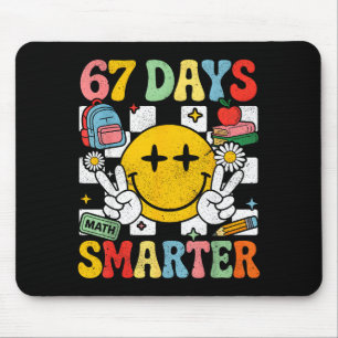 67th Day Of School Funny 67 Days Smarter Teacher B Mouse Mat