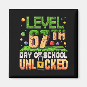 67th Day Of School Gamer Level Unlocked 100 Days O Magnet