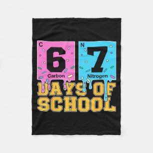 67th Day Of School Kids Funny Meme Six Seven Perio Fleece Blanket
