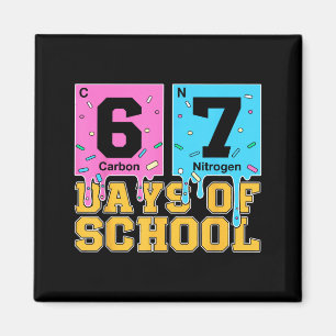 67th Day Of School Kids Funny Meme Six Seven Perio Magnet