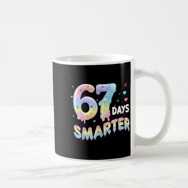 67th Day Of School Shirt 67 Days Smarter Teacher B Coffee Mug (Right)