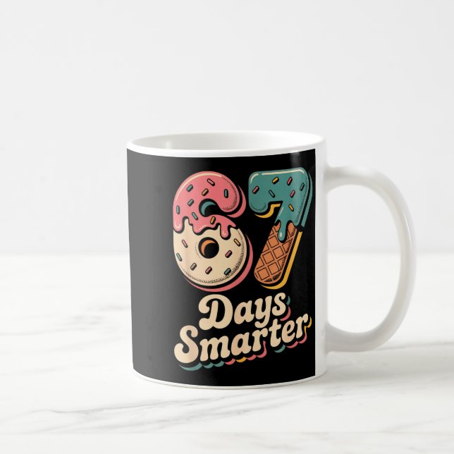 67th Day Of School Shirt 67 Days Smarter Teacher B Coffee Mug (Right)
