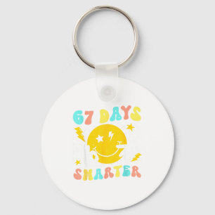 67th Day Of School Shirt 67 Days Smarter Teacher B Key Ring