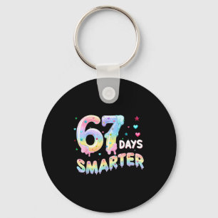 67th Day Of School Shirt 67 Days Smarter Teacher B Key Ring